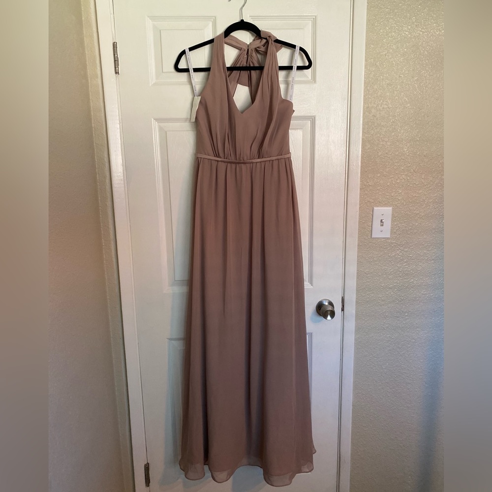 Chiffon V-Neck A-Line Chiffon Dress